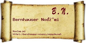 Bernhauser Noémi névjegykártya