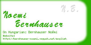noemi bernhauser business card