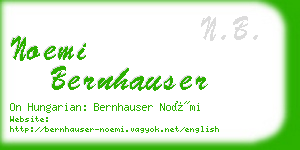 noemi bernhauser business card